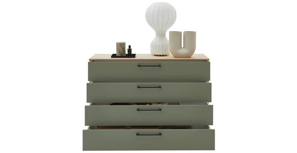 KOMMODE TOSCA  in 120/82,2/46 cm  - Eichefarben/Anthrazit, Design, Holzwerkstoff/Metall (120/82,2/46cm) - Dieter Knoll