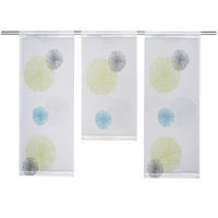 KURZGARDINE 3ER SET   90/80 cm   - Grün, Basics, Textil (90/80cm)