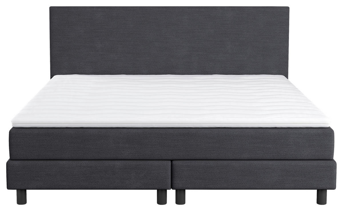 BOXBETT 140/200 cm  in Dunkelblau  - Schwarz/Dunkelblau, Modern, Holz/Holzwerkstoff (140/200cm) - MID.YOU