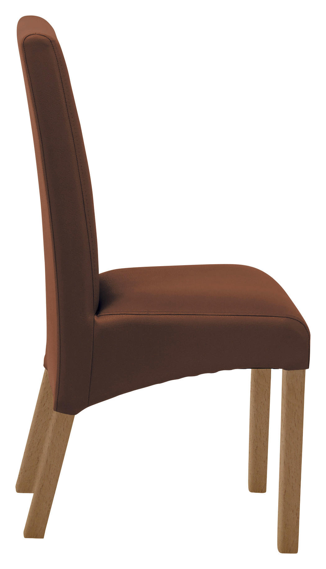 STUHL Lederlook Buchefarben, Kastanienfarben - Kastanienfarben/Buchefarben, KONVENTIONELL, Holz/Textil (47/102/57cm) - Carryhome