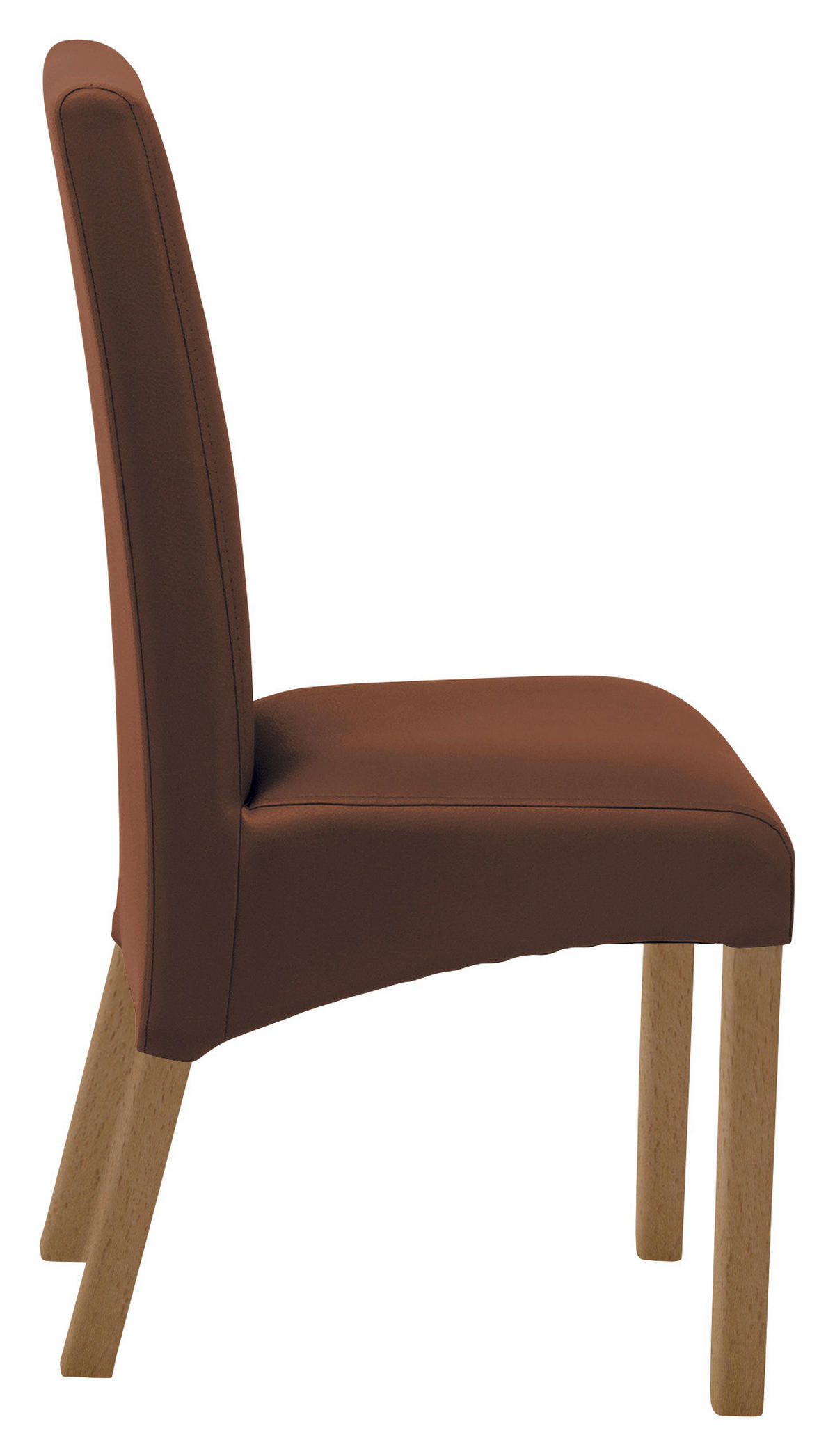 STUHL Lederlook Buchefarben, Kastanienfarben  - Kastanienfarben/Buchefarben, KONVENTIONELL, Holz/Textil (47/102/57cm) - Carryhome