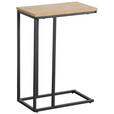 BEISTELLTISCH 45/25/64 cm Schwarz, Eichefarben rechteckig  - Eichefarben/Schwarz, Basics, Holzwerkstoff/Metall (45/25/64cm) - Xora