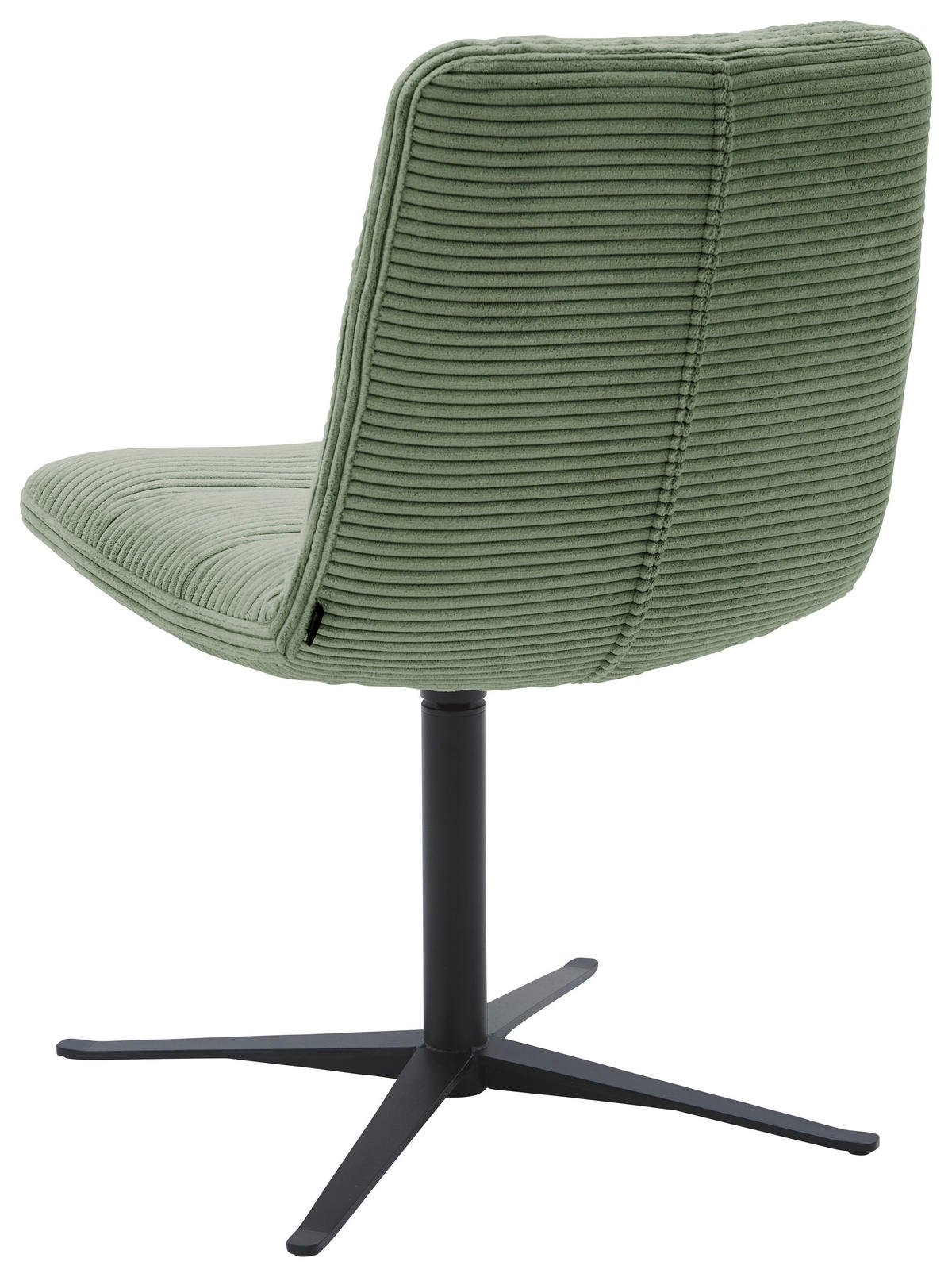 STUHL  in Cord  - Schwarz/Graugrün, Design, Textil/Metall (52/88/66cm) - Dieter Knoll