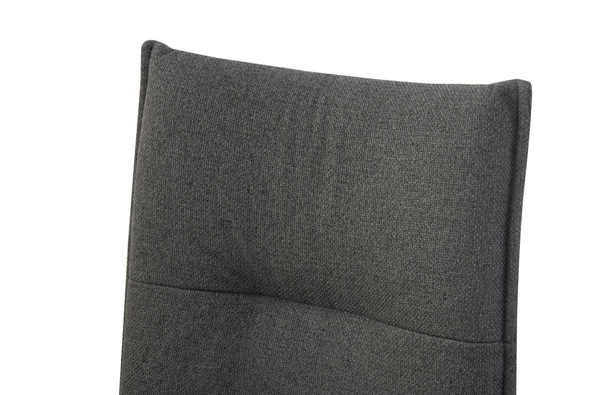 SCHWINGSTUHL-SET 2 Stück  in Webstoff  - Anthrazit/Schwarz, MODERN, Textil/Metall (46/89/57cm) - MID.YOU