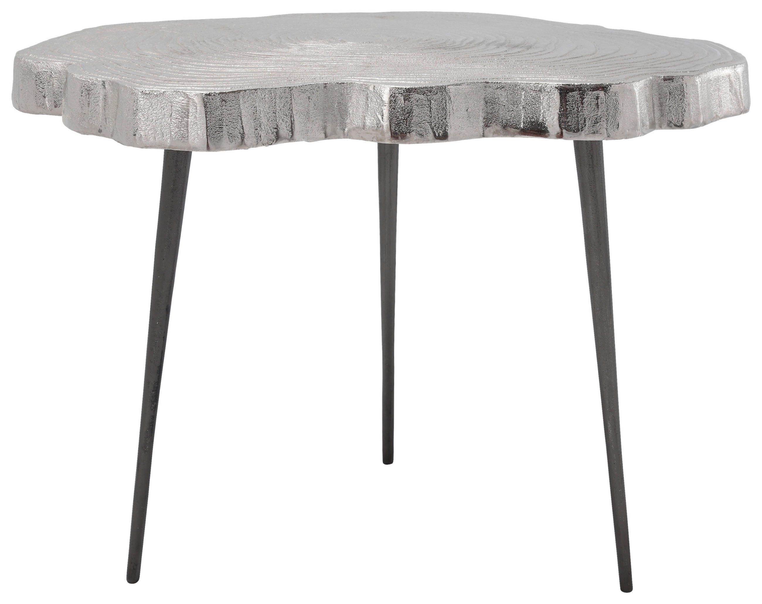 MID.YOU PRÍRUČNÝ STOLÍK, čierna, strieborná