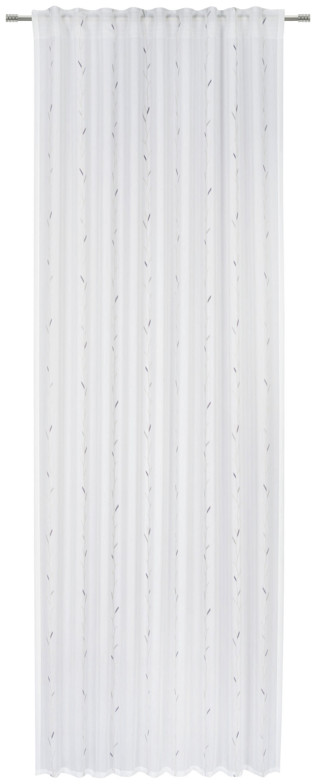 KONČANA ZAVESA  pol prosojno  140/280 cm   - črna/bela, Basics, tekstil (140/280cm) - Esposa