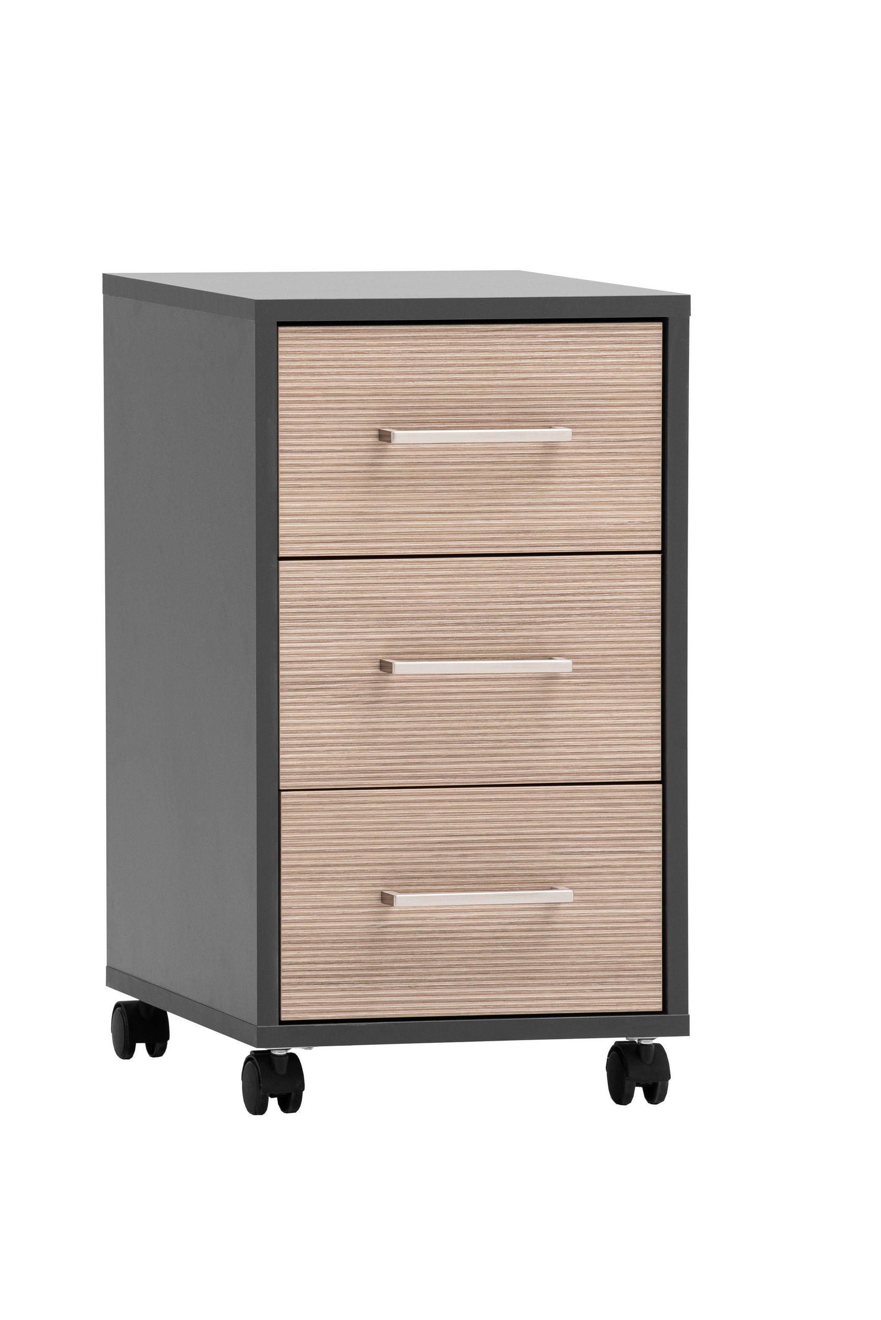 ROLLCONTAINER Anthrazit  - Beige/Anthrazit, MODERN, Holzwerkstoff/Kunststoff (32,6/59,7/39,1cm) - MID.YOU