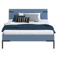 BETT 140/200 cm  in Blau  - Blau/Schwarz, Design, Metall (140/200cm) - Xora