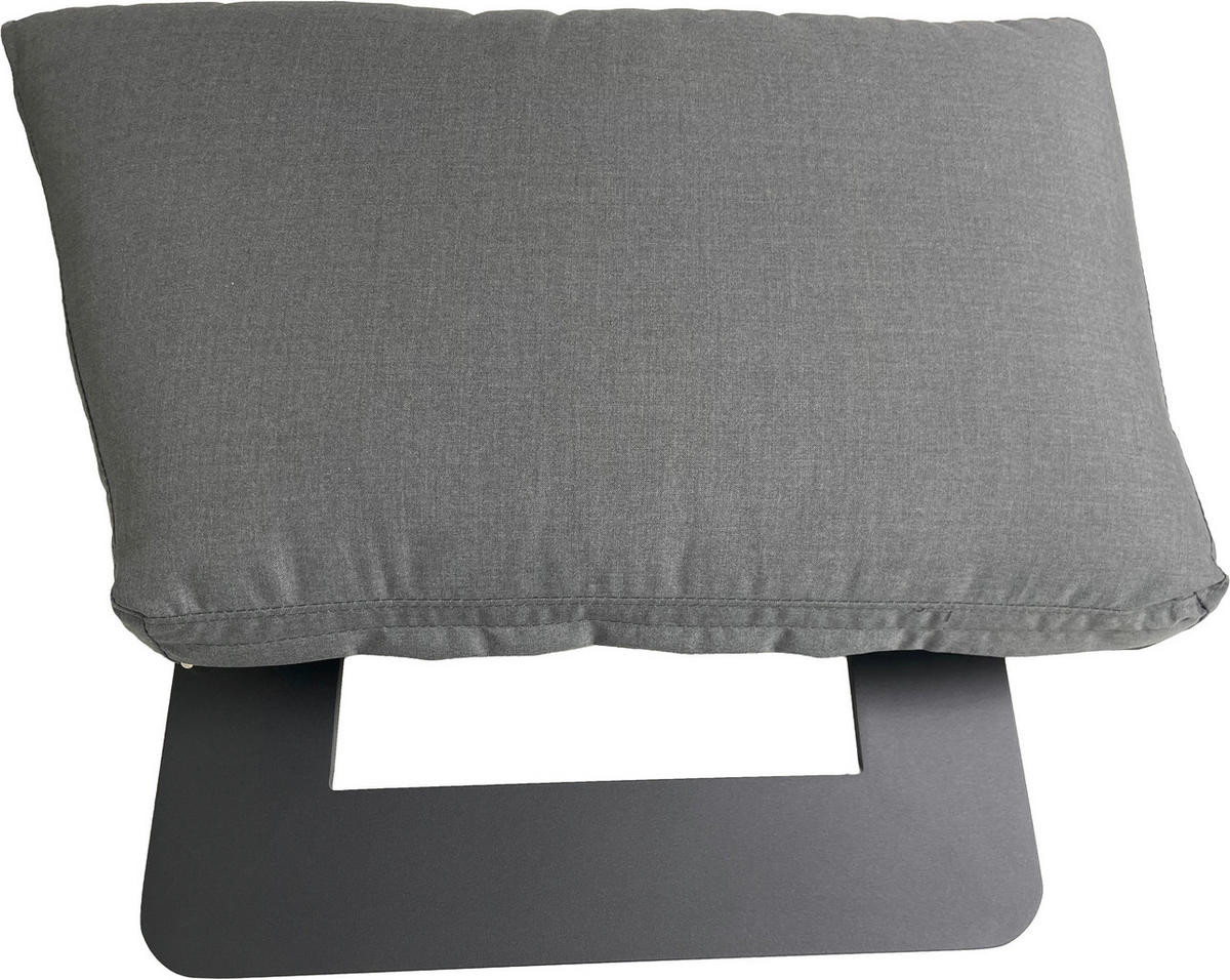 RÜCKENLEHNE 52/10/52 cm  Aluminium  - Anthrazit/Graphitfarben, Design, Textil/Metall (52/10/52cm) - Zebra 