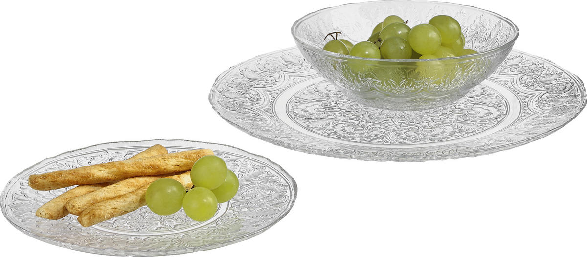 DEKORAČNÝ TANIER - priehľadné, Basics, sklo (33/1,5cm) - Ambia Home