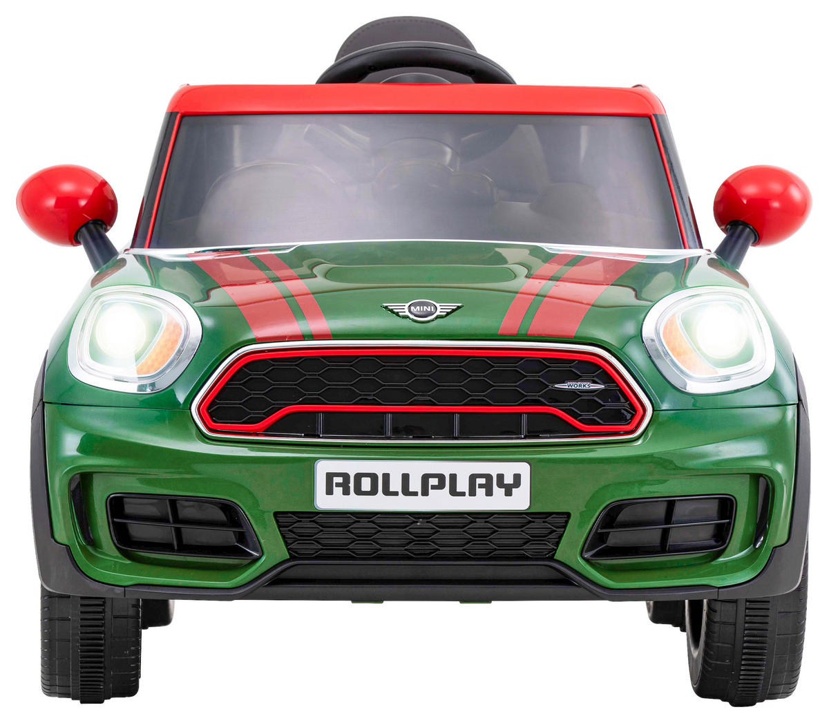 ELEKTRIČNI DEČJI AUTOMOBIL - zelena/crvena, Osnovno, koža/metal (105/53/58cm)