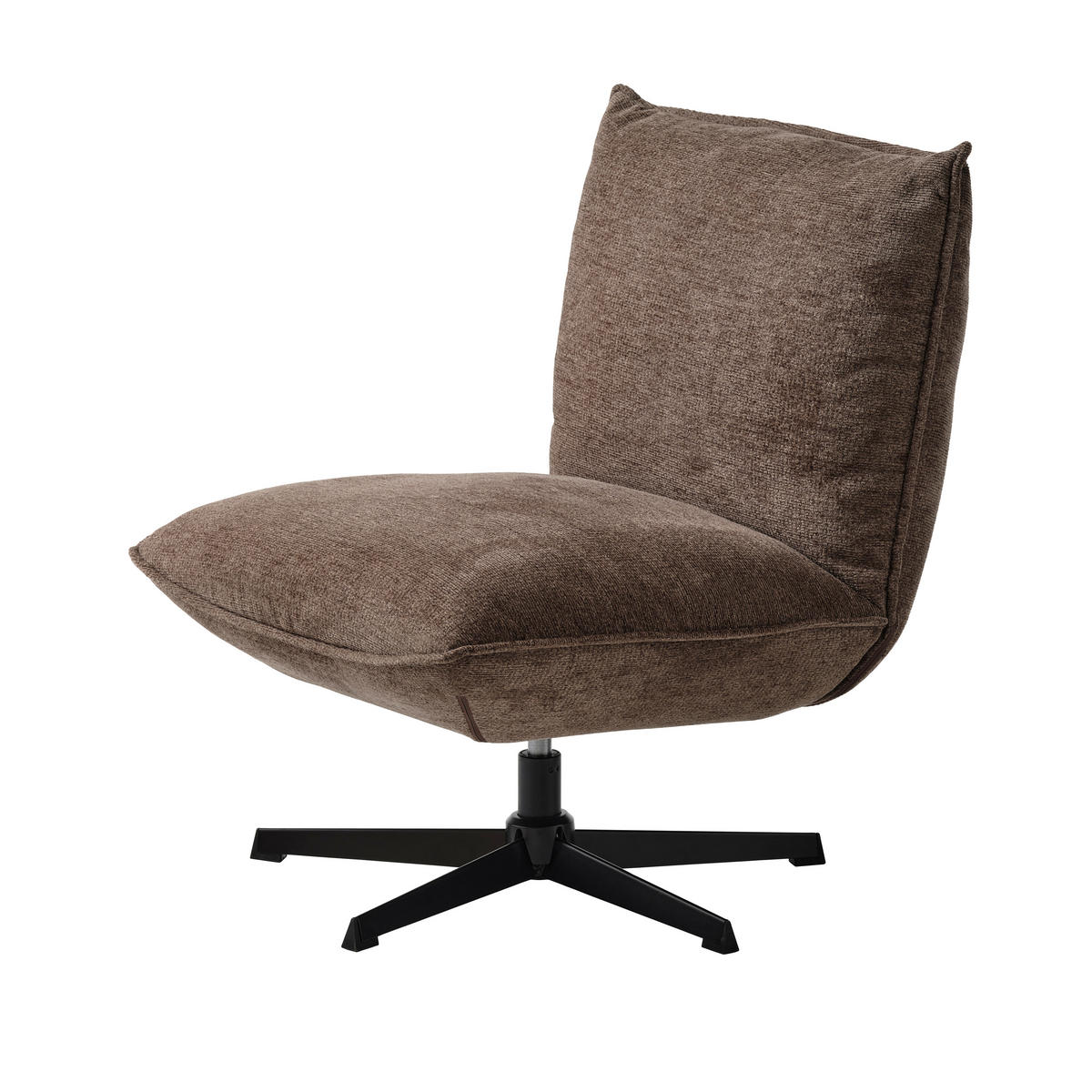 SESSEL in Chenille Braun  - Schwarz/Braun, MODERN, Textil/Metall (70/88/83cm) - Livetastic