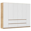 DREHTÜRENSCHRANK  in Weiß, Eichefarben  - Eichefarben/Weiß, Basics, Holzwerkstoff (271/210/54cm) - Rauch Möbel