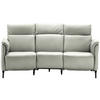 TRAPEZSOFA in Mikrofaser Hellgrau  - Hellgrau/Schwarz, Konventionell, Textil/Metall (221/103/95cm) - Dieter Knoll
