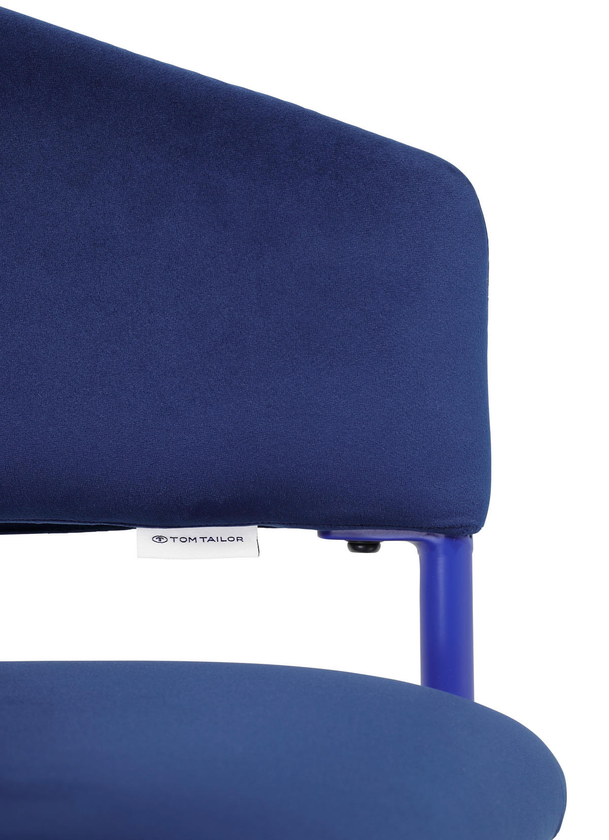 ARMLEHNSTUHL  in Stahl Samt  - Blau/Dunkelblau, Basics, Textil/Metall (58/81,5/58cm) - Tom Tailor