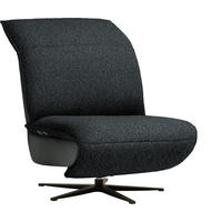 SESSEL in Flachgewebe, Mikrofaser Anthrazit  - Anthrazit/Schwarz, Design, Textil/Metall (84/65/91cm) - Koinor