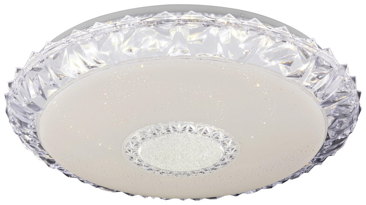 LED-DECKENLEUCHTE 40 W  50/10 cm    - Weiss/Opal, Basics, Kunststoff/Metall (50/10cm) - Globo