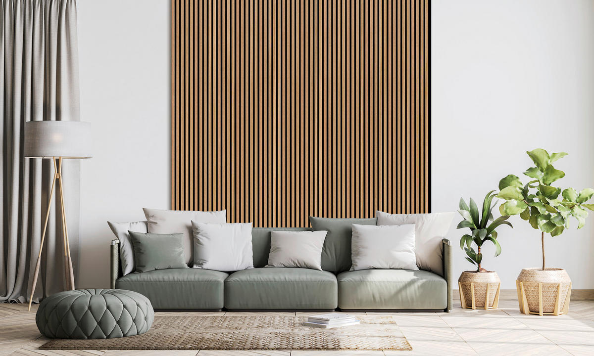 AKUSTIKPANEEL Lärche roh 57.25/1.8/240 cm  - Lärchefarben, KONVENTIONELL, Holzwerkstoff/Textil (57.25/1.8/240cm)