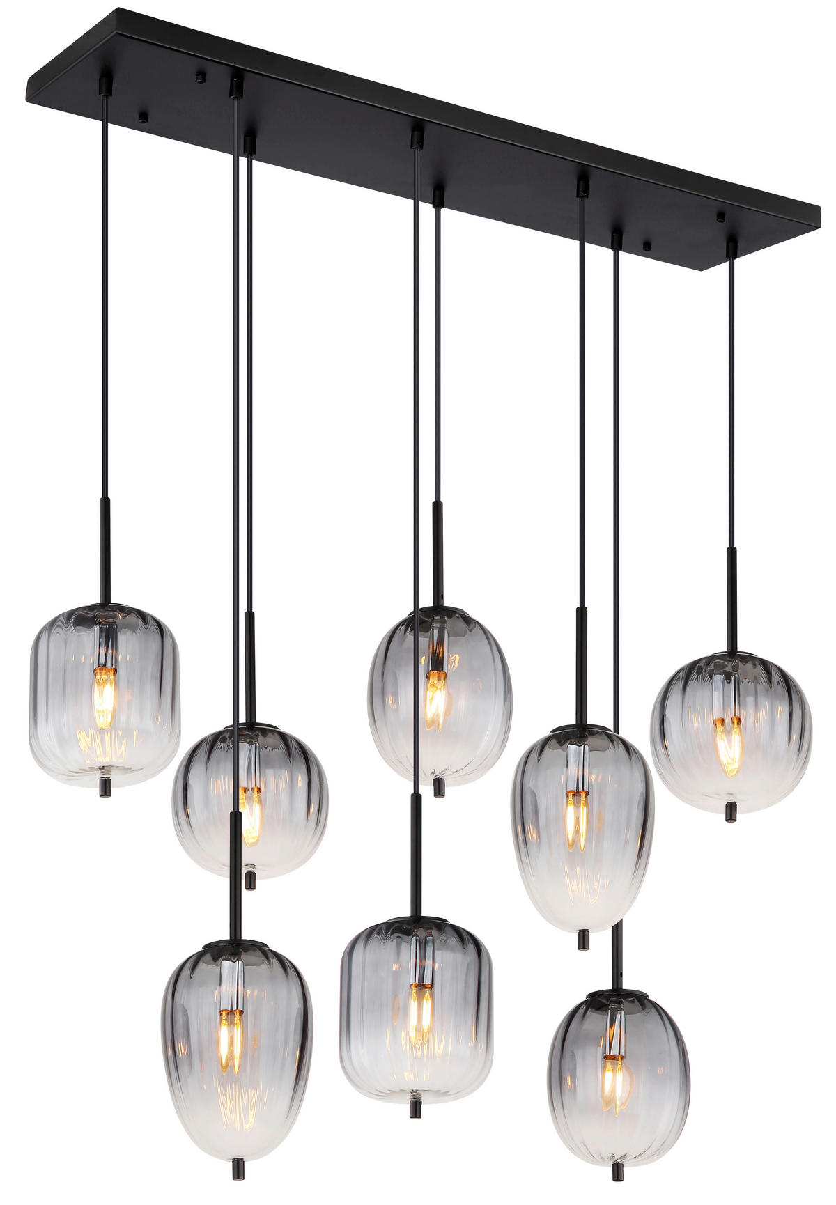 HÄNGELEUCHTE 102,5/32,5/120 cm  - Klar/Schwarz, Design, Glas/Kunststoff (102,5/32,5/120cm)