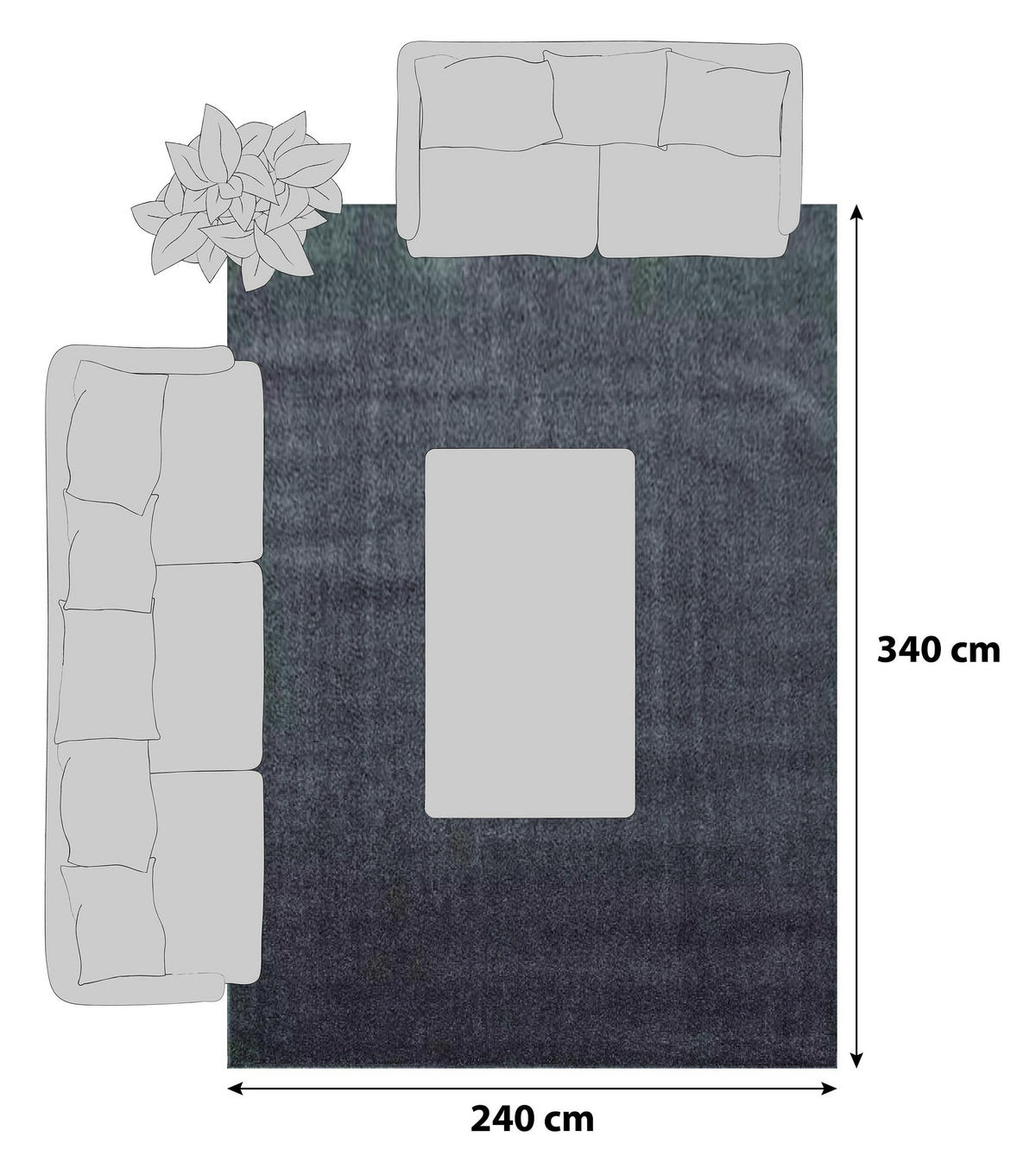 RYAMATTA 240/340 cm ATA 7000  - ljusbrun, Design, textil (240/340cm) - Novel