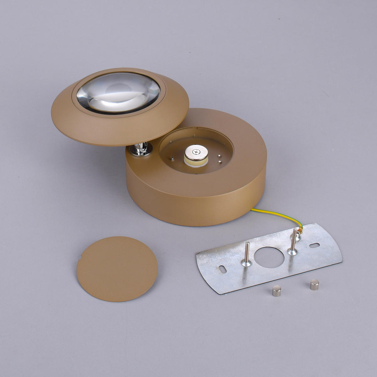 LED-DECKENLEUCHTE Oculis 26/21/20 cm   - Bronzefarben, MODERN, Glas/Kunststoff (26/21/20cm) - Neuhaus PURE