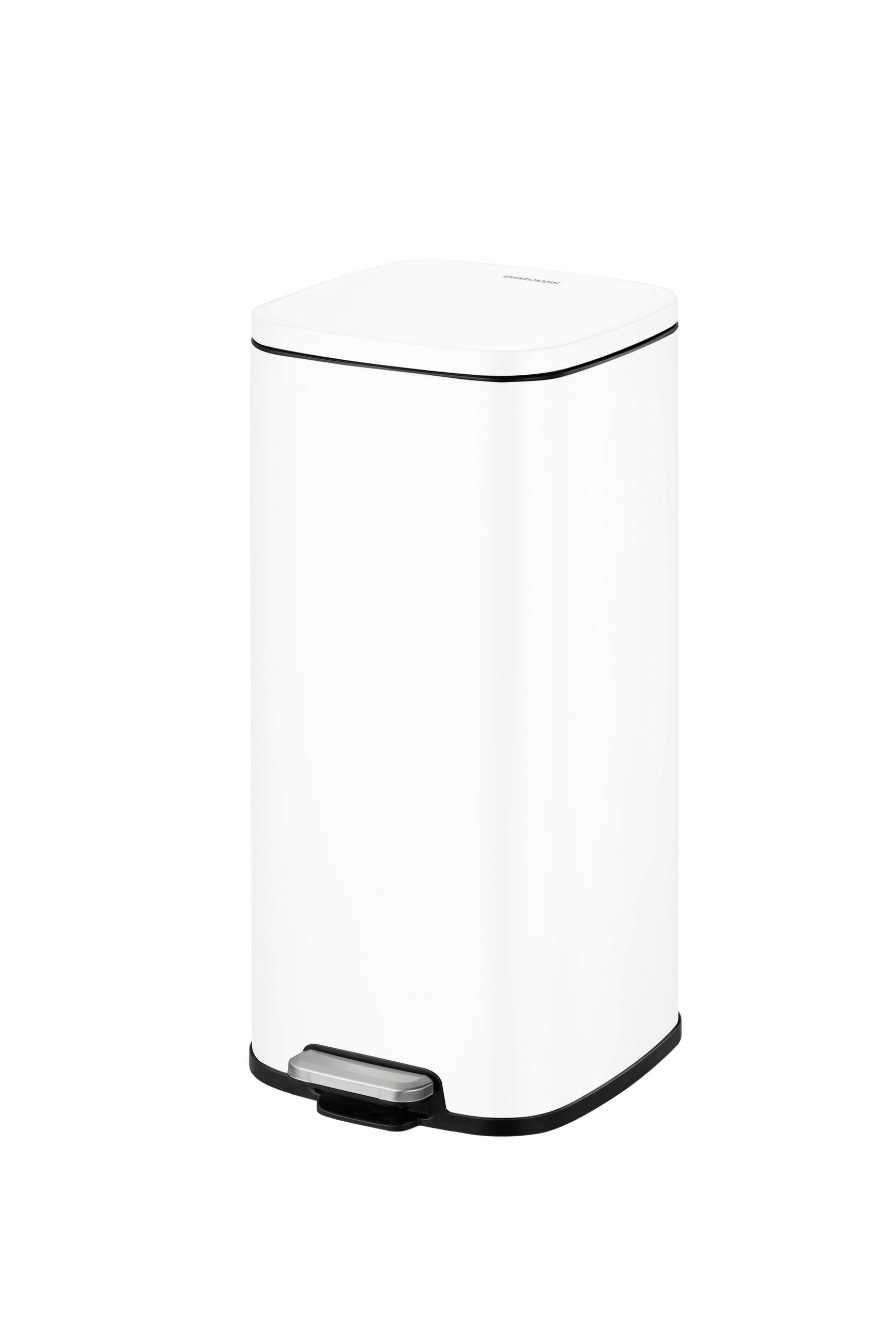 ABFALLEIMER LONDON 20 L  - Anthrazit/Weiß, Basics, Kunststoff/Metall (35/29/44cm) - Fackelmann