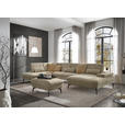 WOHNLANDSCHAFT in Webstoff Beige  - Beige/Schwarz, Design, Textil/Metall (208/354/157cm) - Dieter Knoll