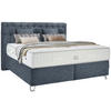 BOXSPRINGBETT 180/200 cm  in Blau  - Blau/Silberfarben, Konventionell, Textil/Metall (180/200cm) - Ambiente