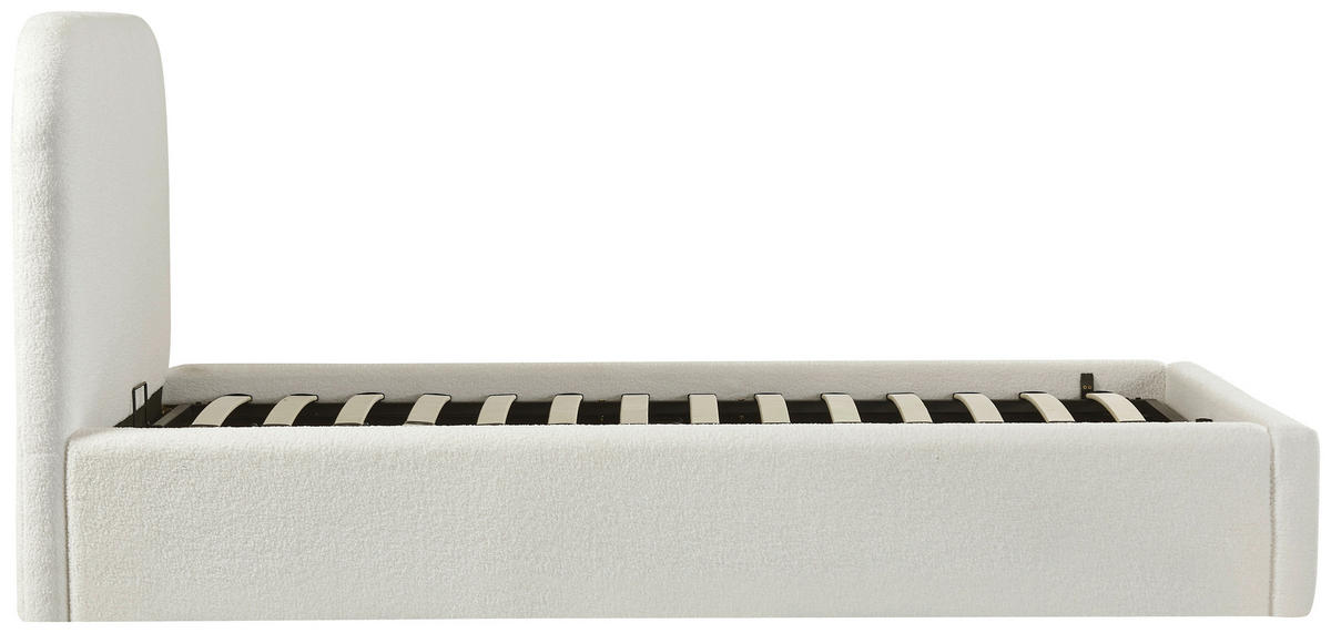 POLSTERBETT Lattenrost, Bettkasten Creme 140/200 cm  - Creme/Schwarz, MODERN, Holz/Kunststoff (140/200cm) - Livetastic