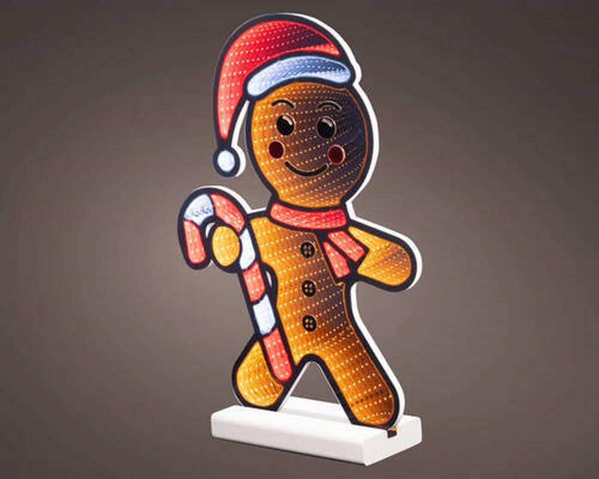 LED-WEIHNACHTSFIGUR  - Rot/Braun, KONVENTIONELL, Kunststoff (4,50/27,00/39,50cm)