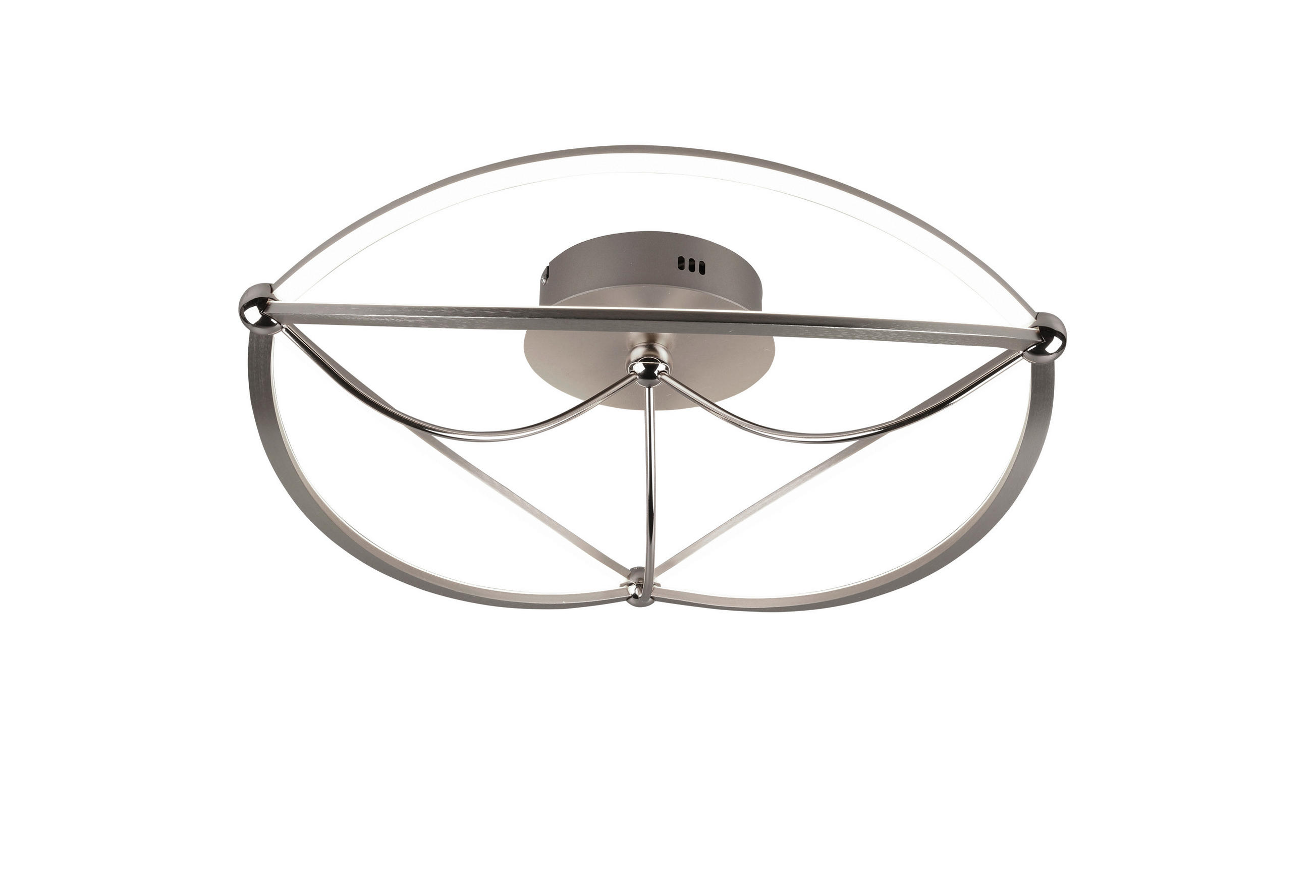 LED-DECKENLEUCHTE     - Nickelfarben, Design, Metall (62cm) - Trio Leuchten