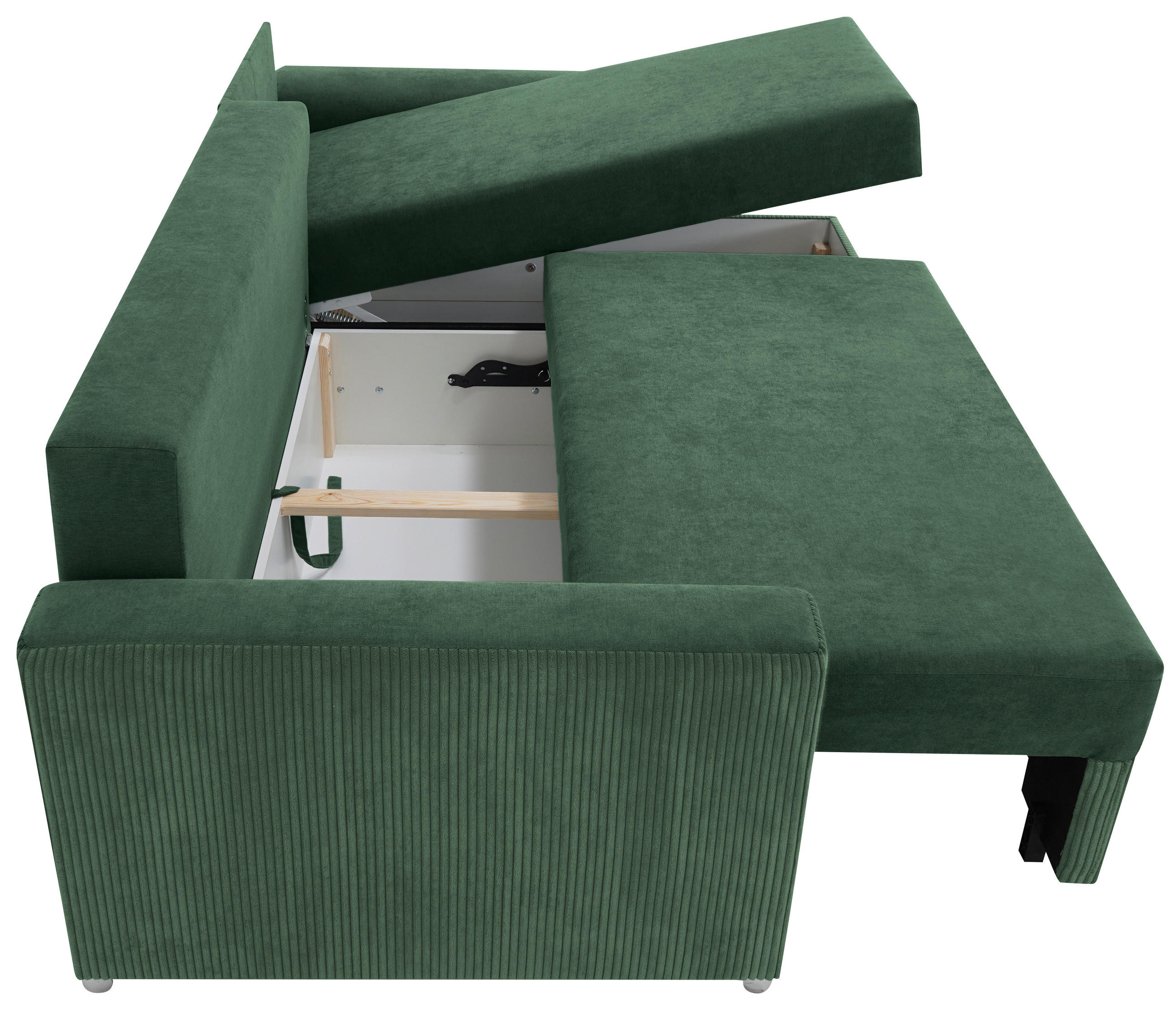 COLȚAR EXTENSIBIL textil verde - verde/culoare crom, Design, plastic/textil (239/141cm) - Carryhome