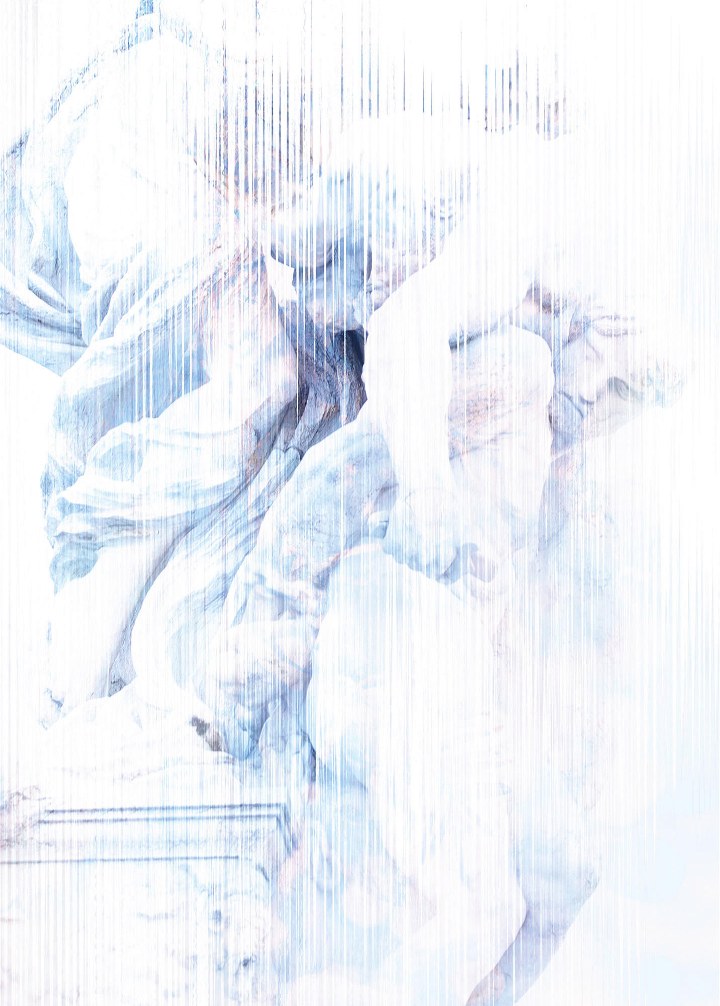 Xora Fototapete Blau, Weiß 200x280 cm