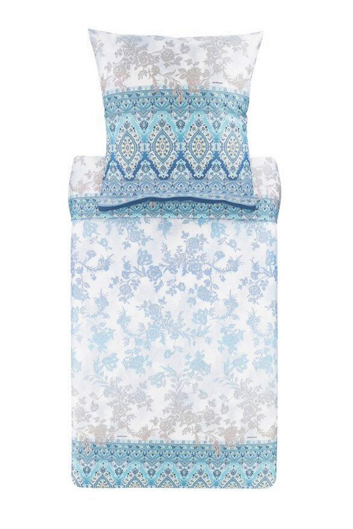 BETTWÄSCHE Agrigento Satin 200/200 cm  - Blau, Basics, Textil (200/200cm) - Bassetti