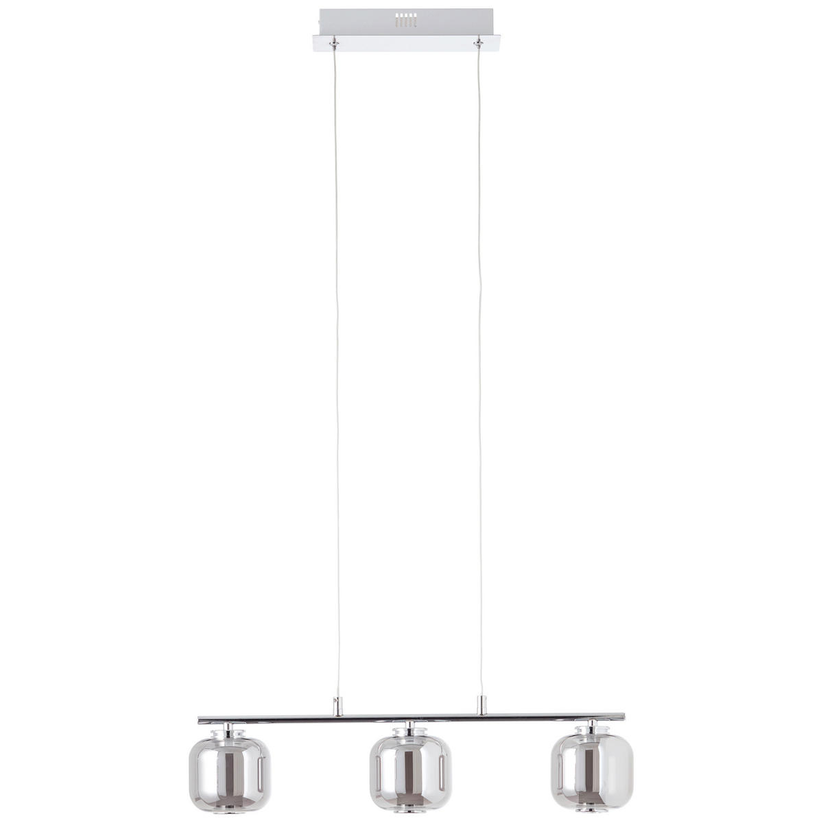 LED-HÄNGELEUCHTE 56,5/11/131 cm  - Chromfarben/Grau, Design, Glas/Kunststoff (56,5/11/131cm) - Brilliant