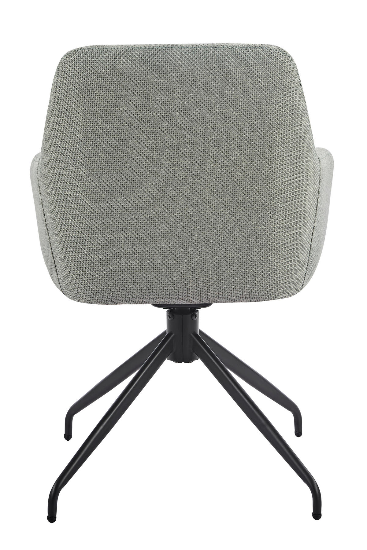 ARMLEHNSTUHL-SET 2 Stück erweiterbar, Sitzfläche 360° drehbar Webstoff, Mikrofaser  - Schwarz/Mintgrün, MODERN, Textil/Metall (56/83/60cm) - MID.YOU