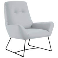 SESSEL Echtleder Weiß    - Schwarz/Weiß, Design, Leder/Metall (82/102/81cm) - Pure Home Lifestyle