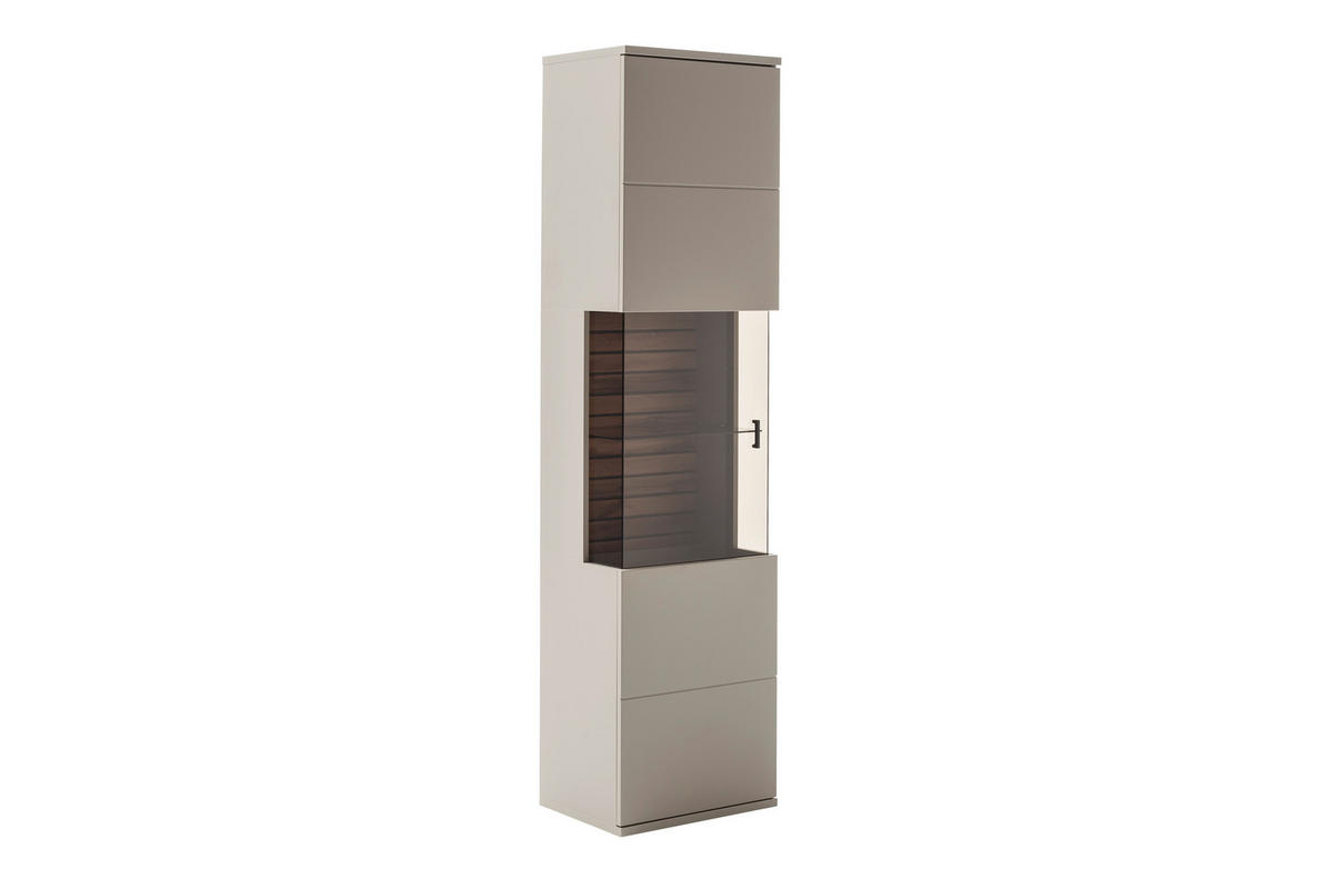WOHNWAND 3-teilig  in  270/199/50 cm    - Anthrazit, Design, Glas/Holzwerkstoff (270/199/50cm) - Livetastic