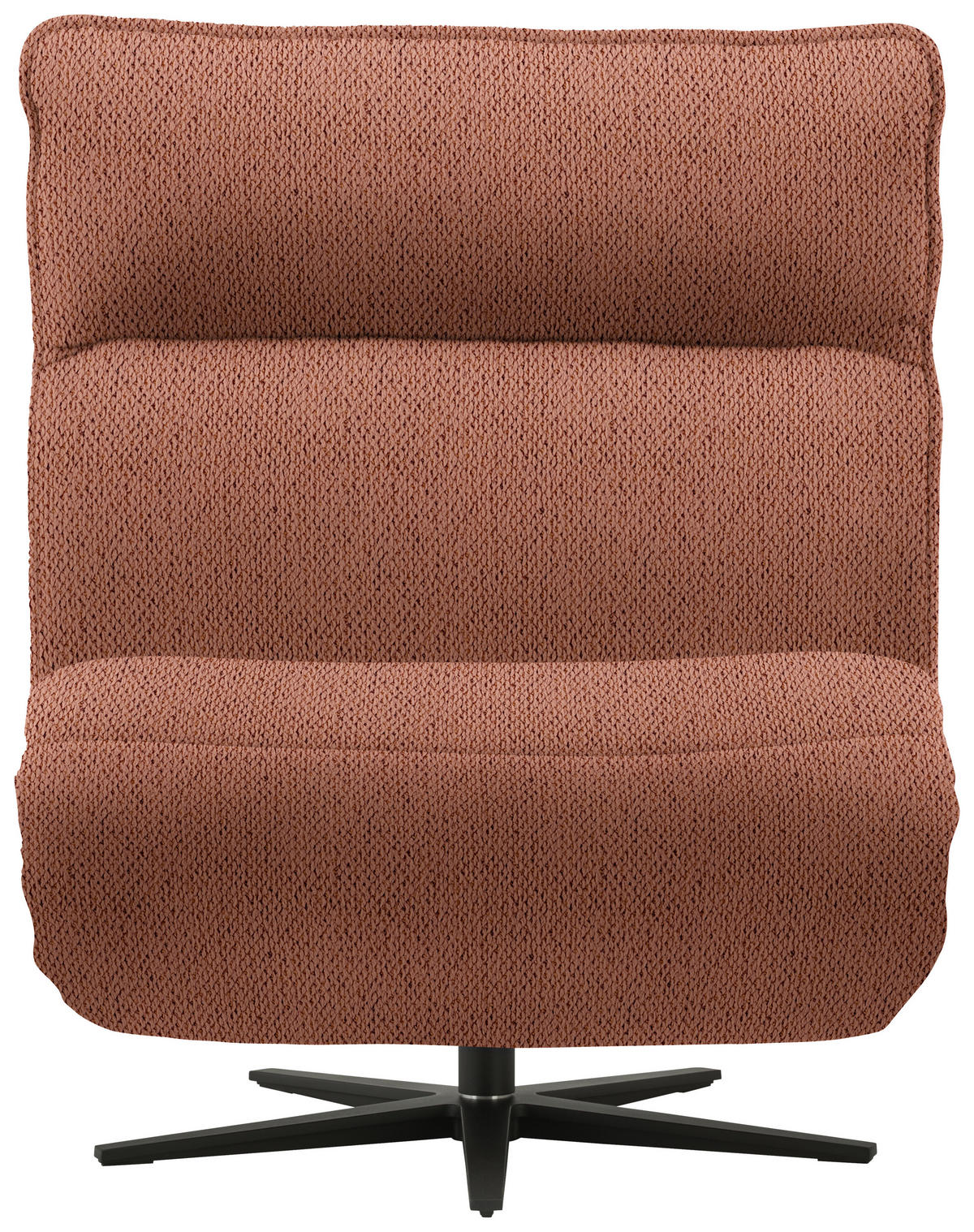 RELAXSESSEL in Textil Terracotta  - Terracotta/Schwarz, Modern, Textil/Metall (90/106/96cm) - Chilliano
