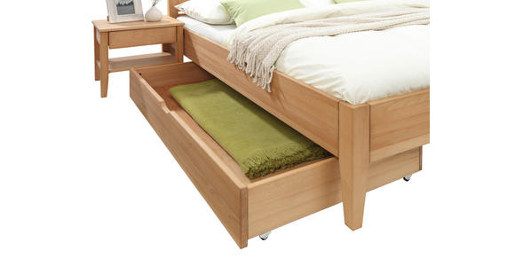 BETT 90/200 cm  in Buchefarben  - Buchefarben/Naturfarben, KONVENTIONELL, Holz (90/200cm) - Linea Natura