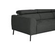 ECKSOFA in Chenille Dunkelgrau  280/205 cm  - Dunkelgrau/Schwarz, Design, Textil/Metall (280/205cm) - Xora