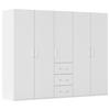 DREHTÜRENSCHRANK 251/197/60 cm 5-türig Weiß  - Weiß, Design, Holzwerkstoff/Kunststoff (251/197/60cm) - Novel