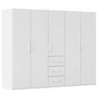 DREHTÜRENSCHRANK  in Weiß  - Weiß, Design, Holzwerkstoff/Kunststoff (251/197/60cm) - Novel