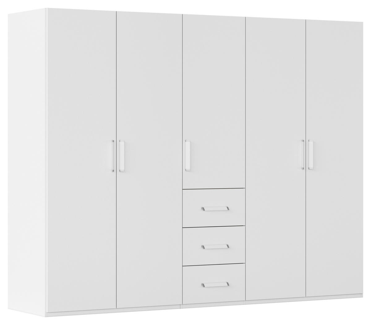 DREHTÜRENSCHRANK  in Weiß  - Weiß, Design, Holzwerkstoff/Kunststoff (251/197/60cm) - Novel