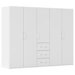 DREHTÜRENSCHRANK  in Weiß  - Weiß, Design, Holzwerkstoff/Kunststoff (251/197/60cm) - Novel