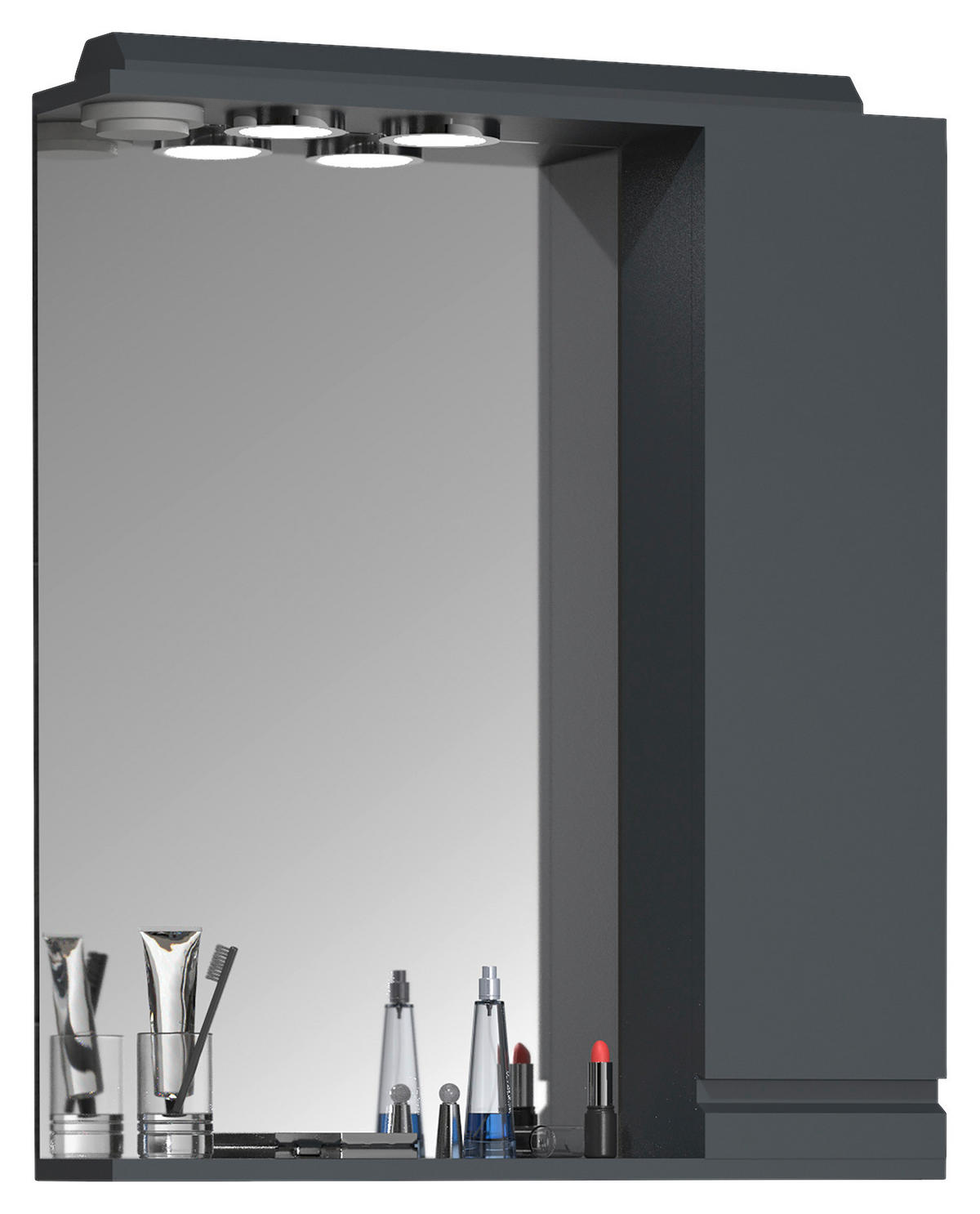 SPIEGELSCHRANK 60/71/14 cm  - Anthrazit, Modern, Glas/Holzwerkstoff (60/71/14cm) - MID.YOU
