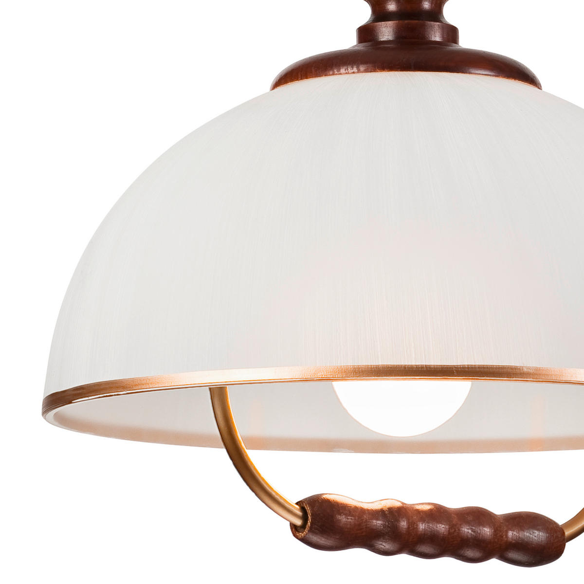 PENDELLEUCHTE 64/30/64 cm  - Haselnussfarben, Natur, Glas/Holz (64/30/64cm)