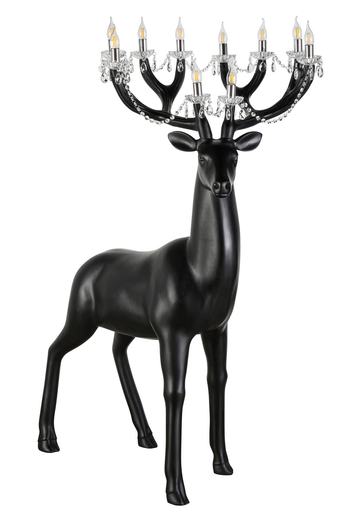 DEKOHIRSCH - Schwarz, Lifestyle, Kunststoff (95/170/90cm) - Glandor