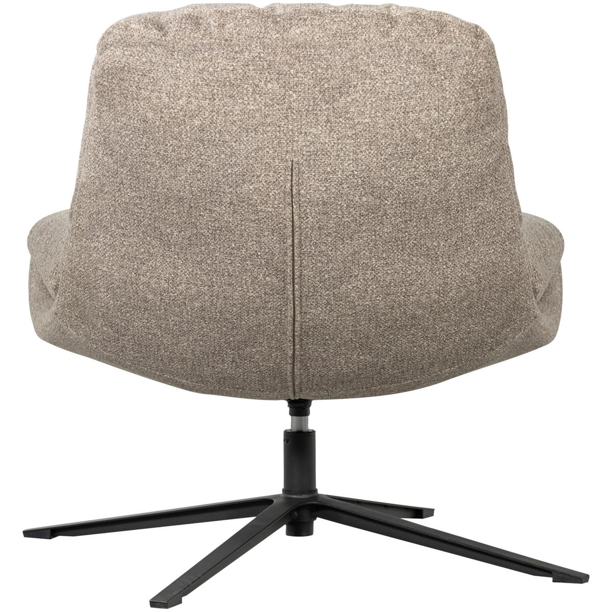 SESSEL in Webstoff Naturfarben  - Schwarz/Naturfarben, Design, Textil/Metall (82/86/87cm) - Livetastic