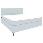 BOXSPRINGBETT 180/200 cm  in Hellgrau  - Hellgrau/Schwarz, KONVENTIONELL, Textil/Metall (180/200cm) - Carryhome